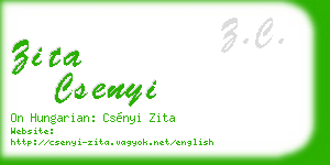 zita csenyi business card