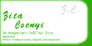 zita csenyi business card